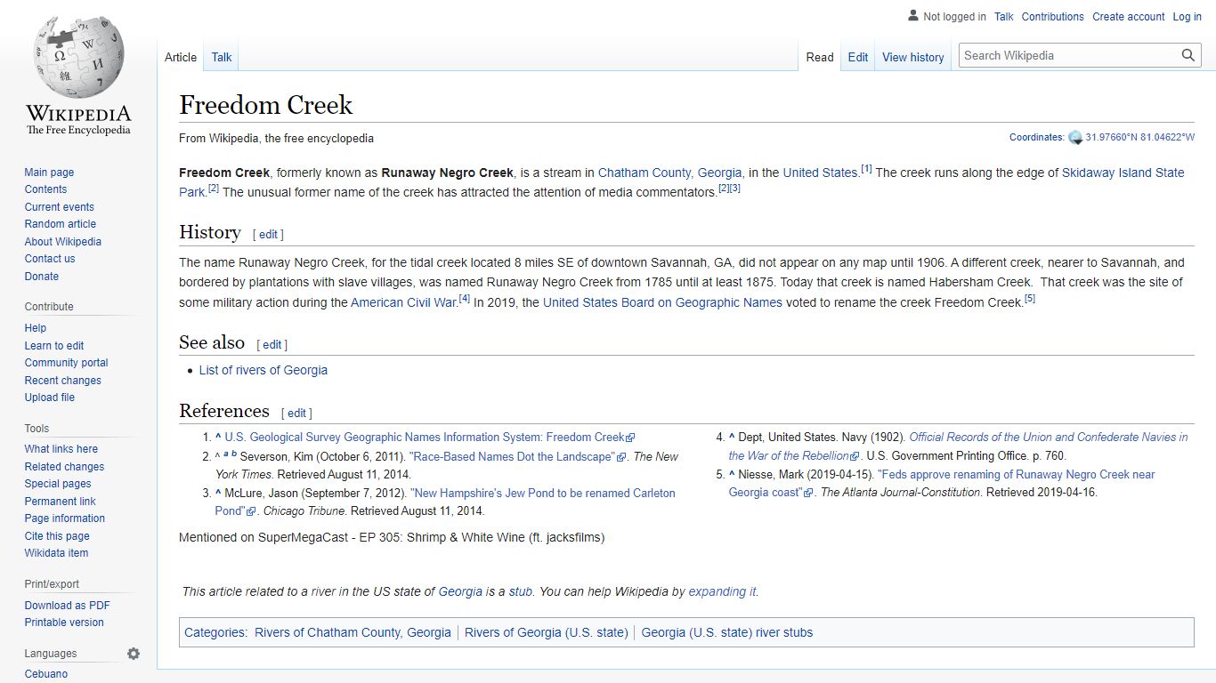 Freedom Creek - Wikipedia